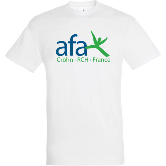 T-shirt AFA Crohn blanc type 1