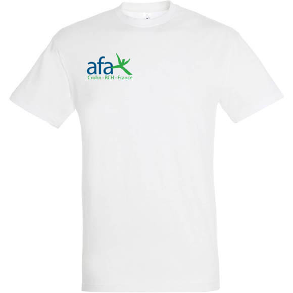 T-shirt AFA Crohn blanc type 2