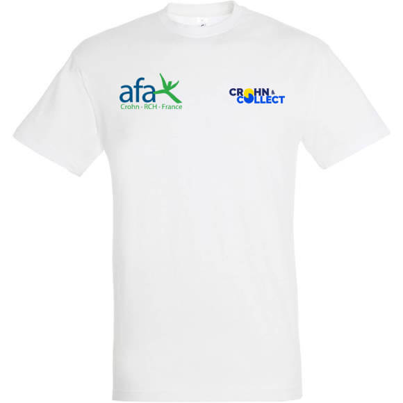 T-shirt AFA Crohn Colect blanc Type 3