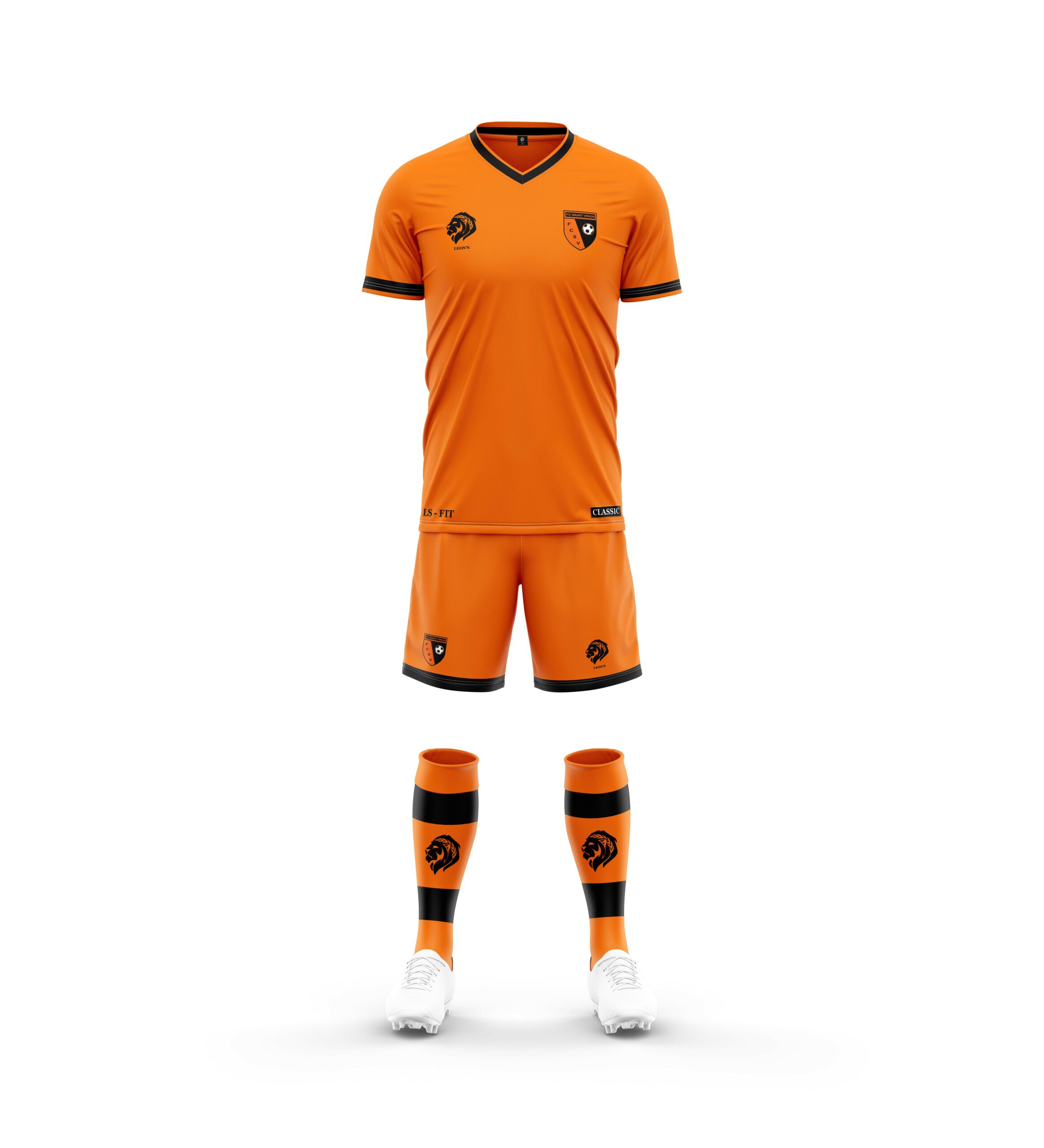 Ensemble de Jeu Classic Orange/Noir FC Saint Vrain