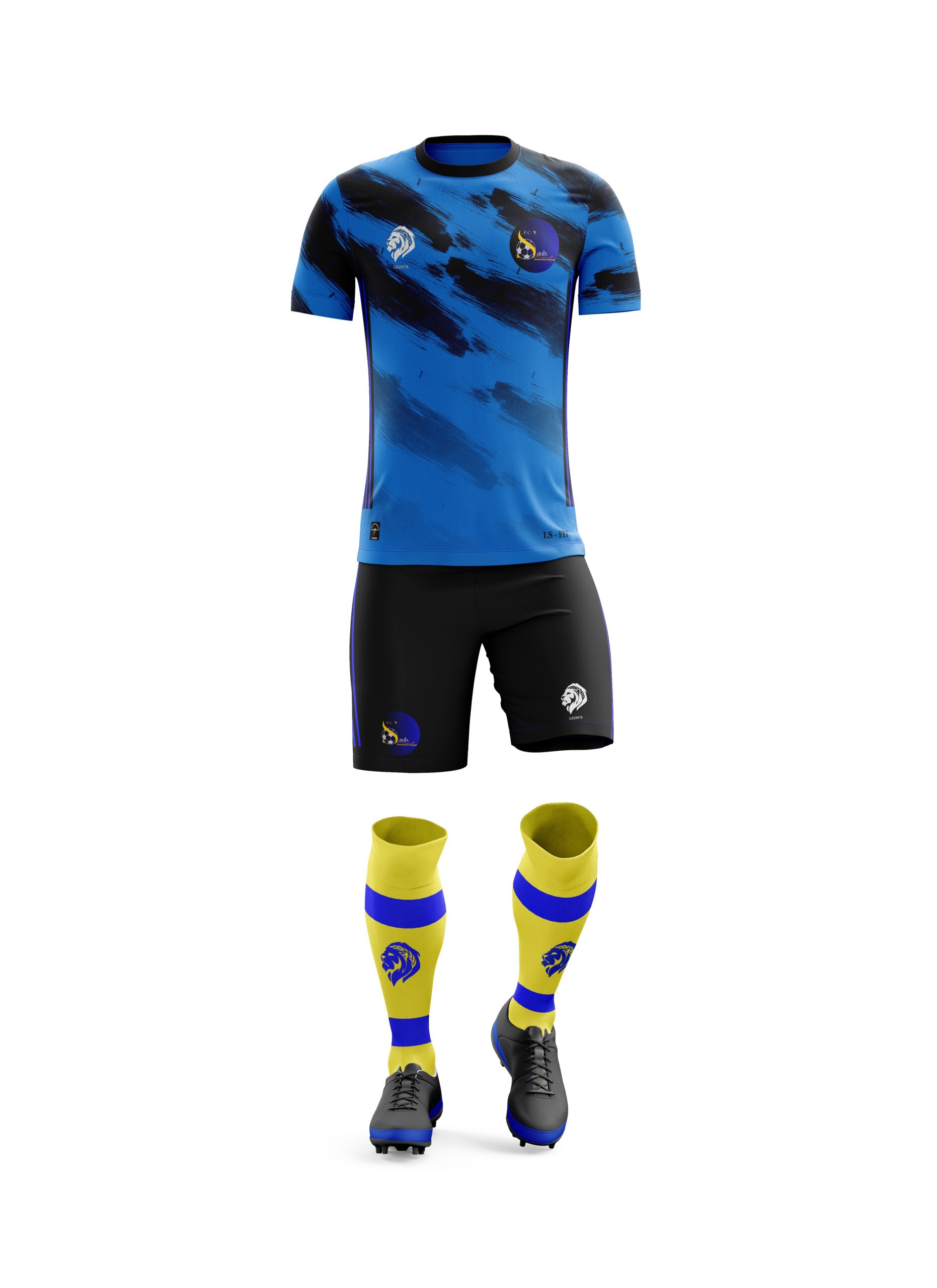 Ensemble de Jeu Storm Bleu/Noir FC Saulx Les Chartreux
