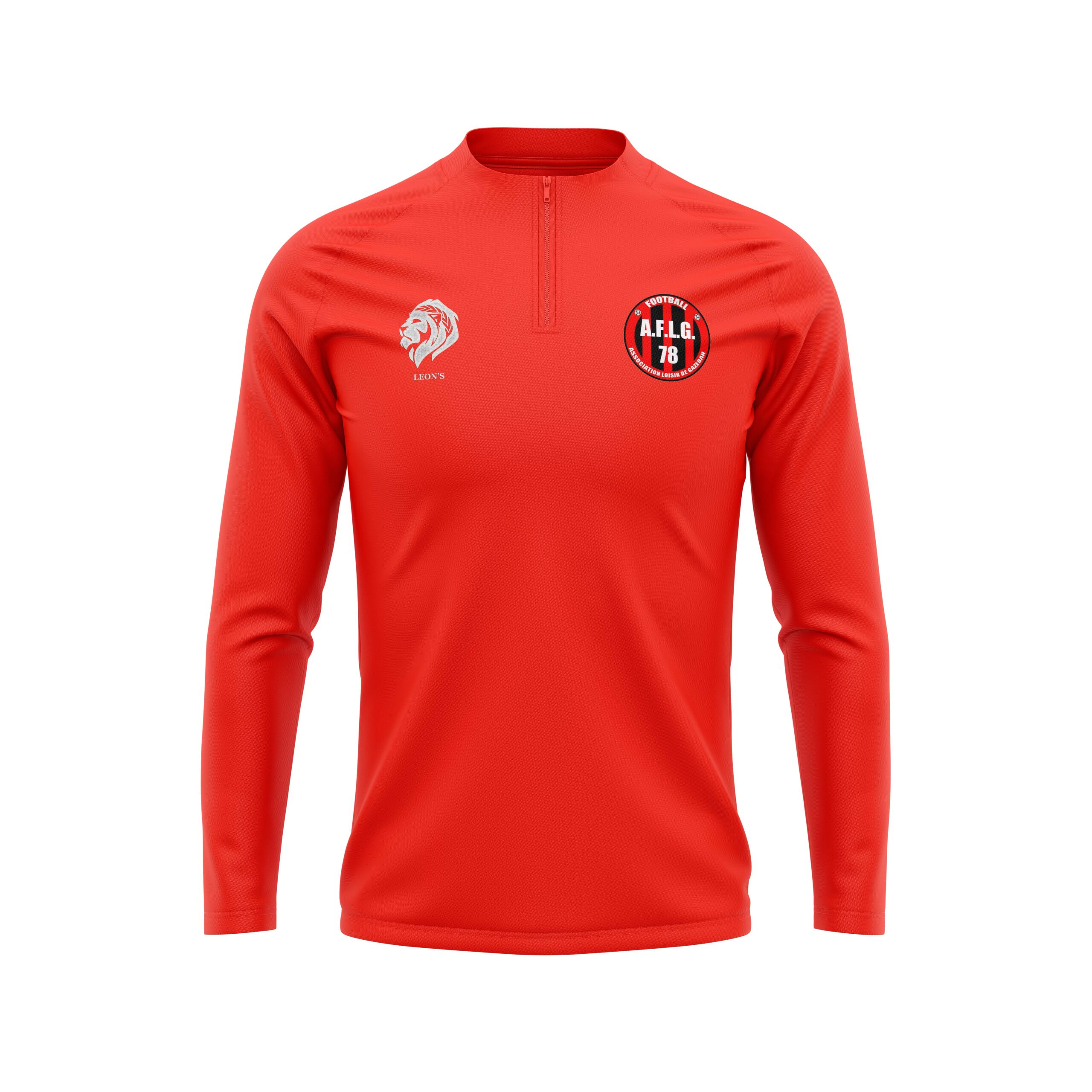 Haut de Training Rouge FOOTBALL LOISIR GAZERAN