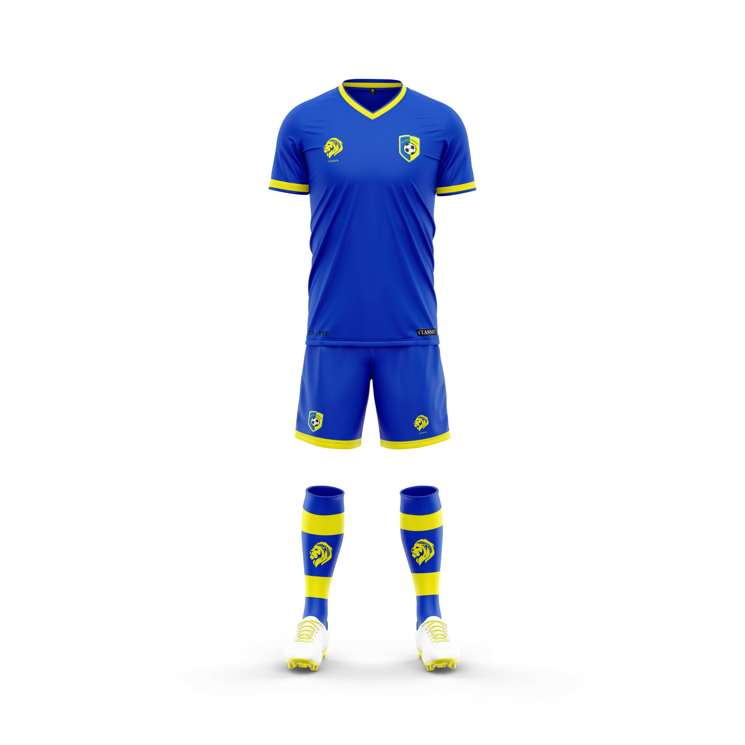 Ensemble de Jeu Classic Bleu/Jaune AS VILLEMEUX Enfant