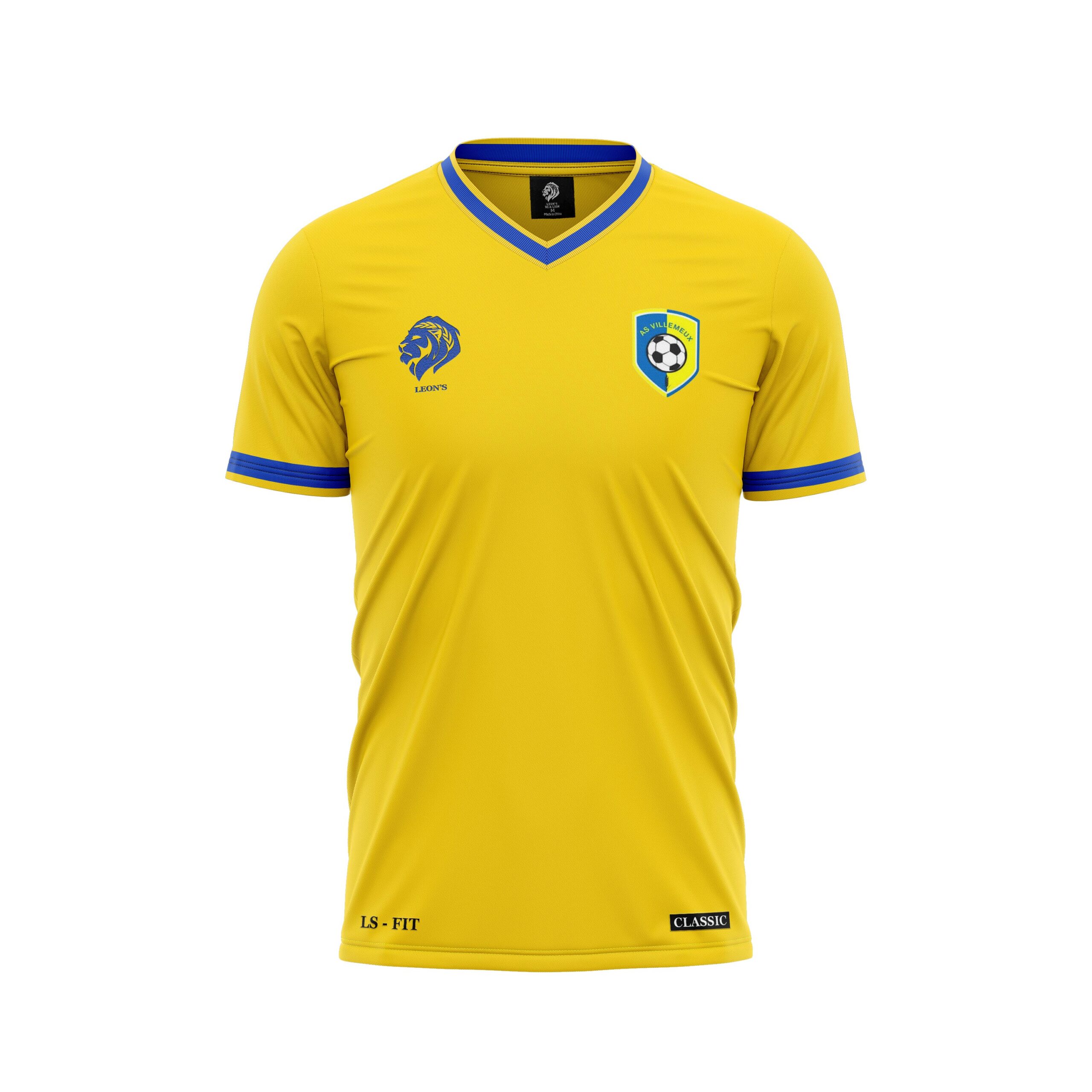 Maillot Classic Jaune/Bleu AS VILLEMEUX Enfant