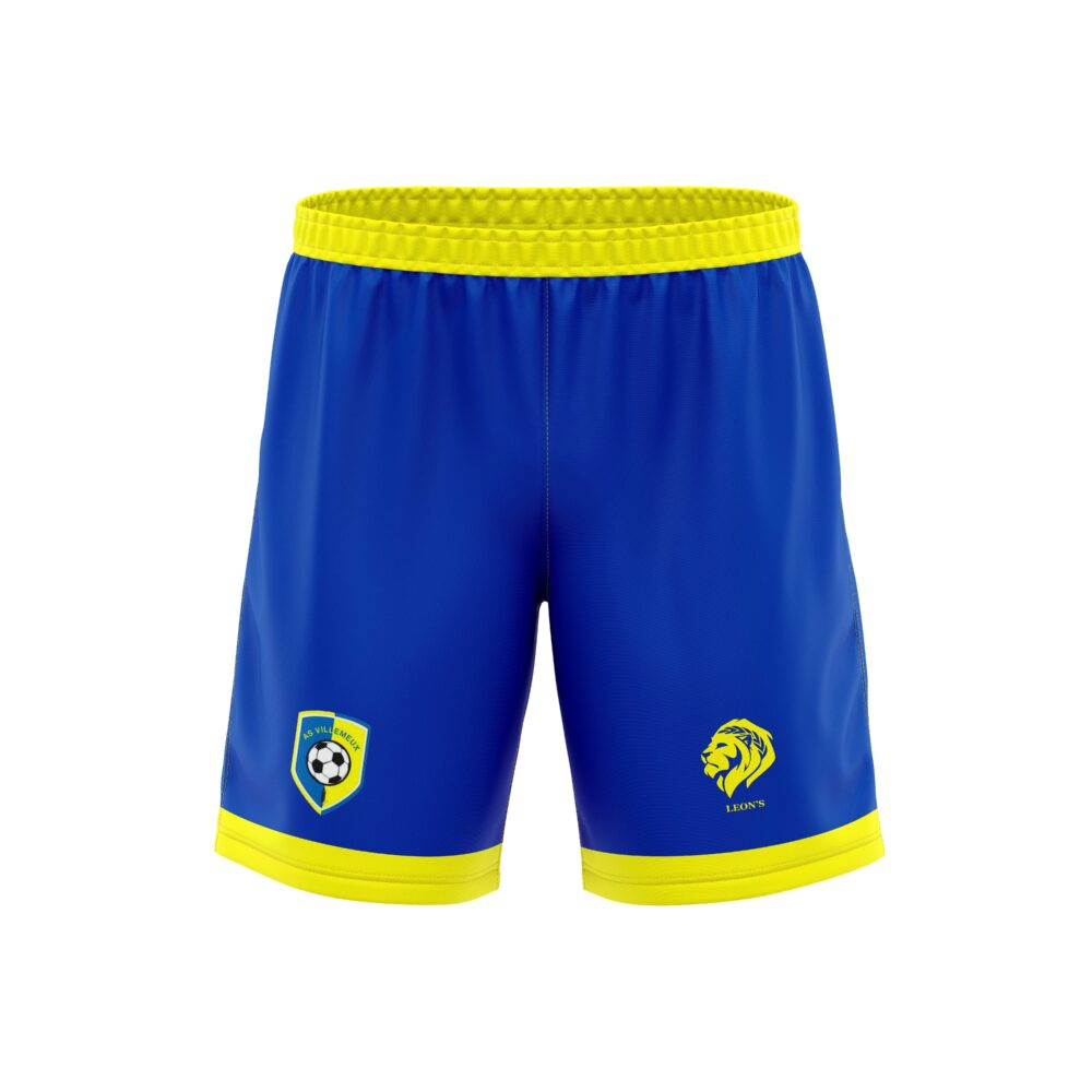Short Bleu/Jaune AS VILLEMEUX Enfant