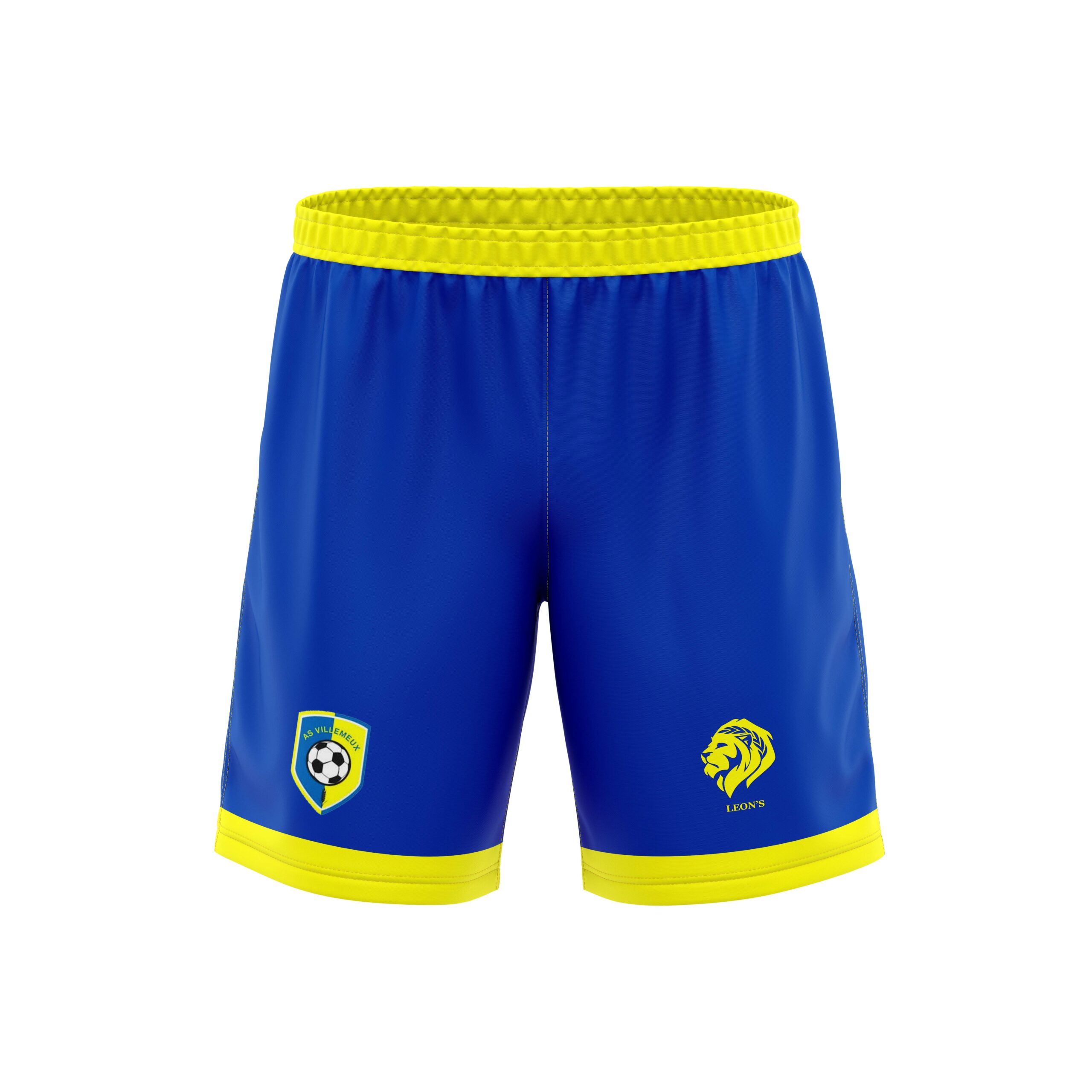 Short Bleu/Jaune AS VILLEMEUX