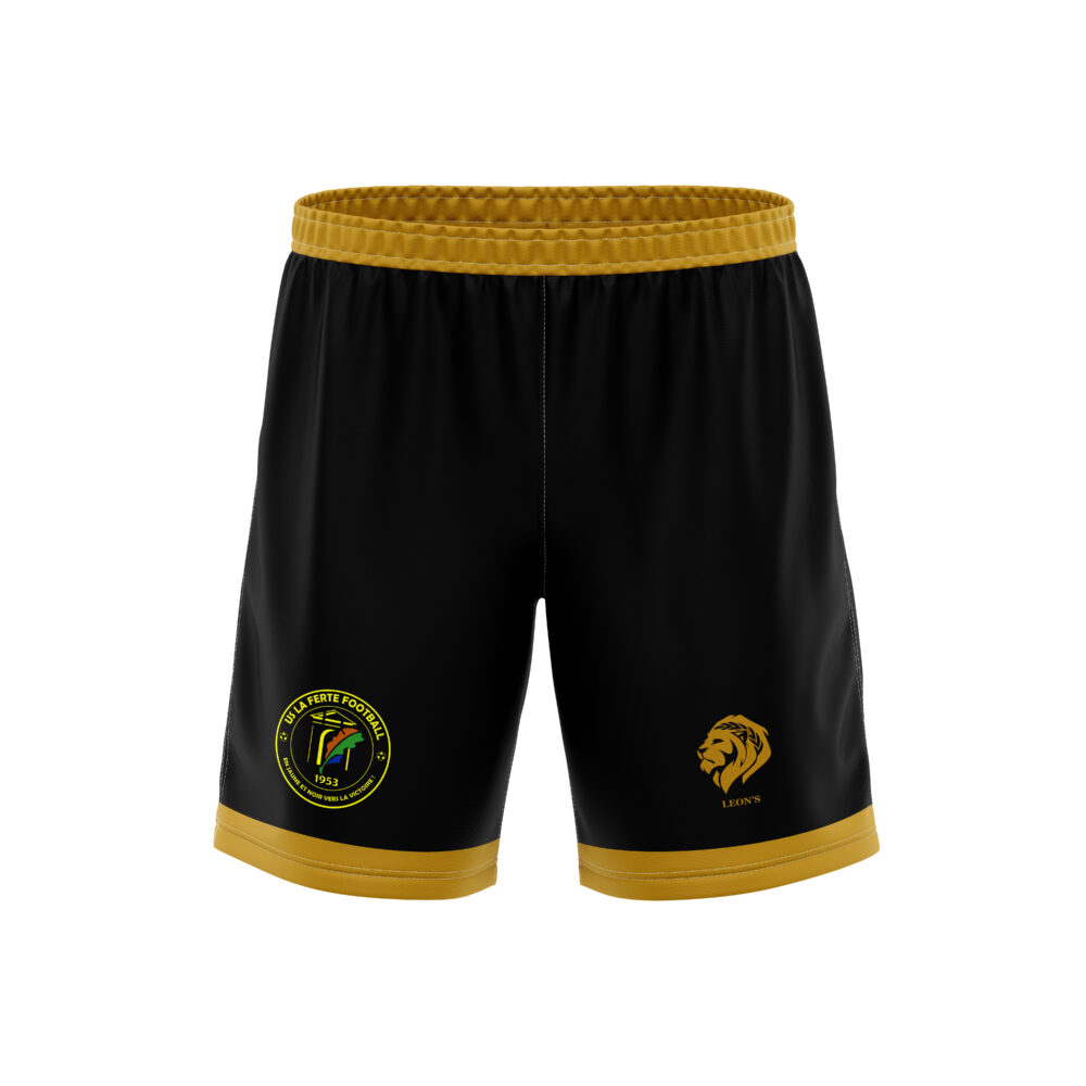 Short Noir/Or US La Ferte Football