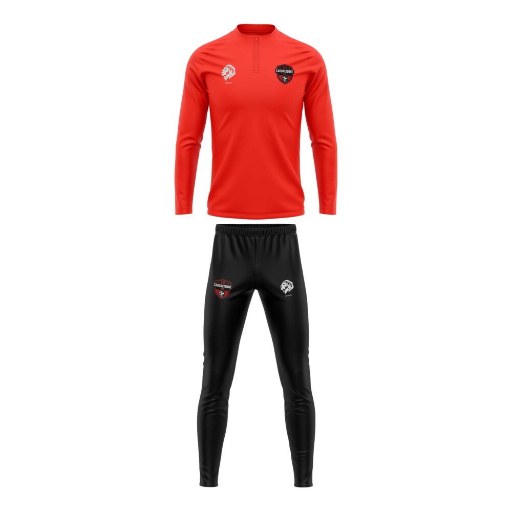 Ensemble de Training Rouge FC Caudacienne Enfant