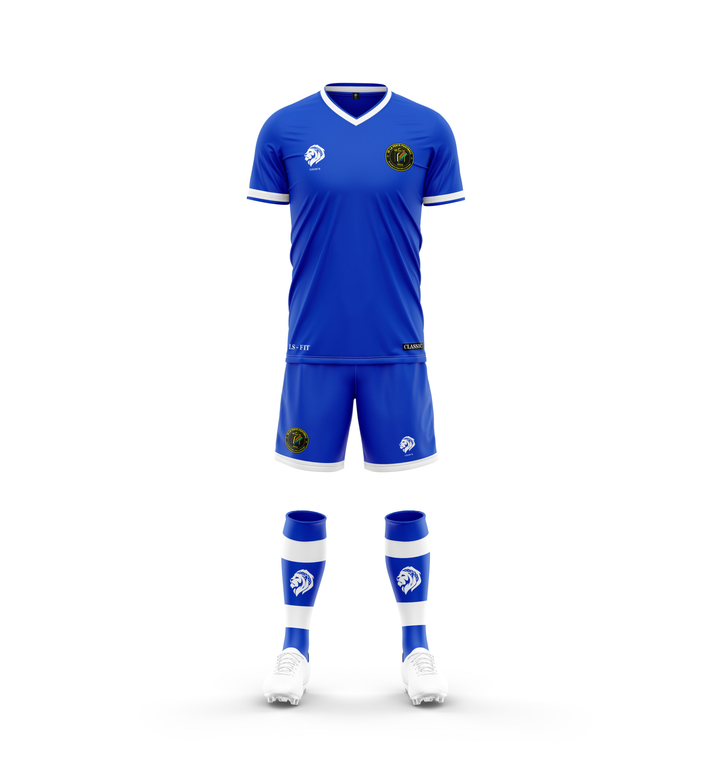 Ensemble de Jeu Gardien Classic Bleu/Blanc US La ferte Football Enfant