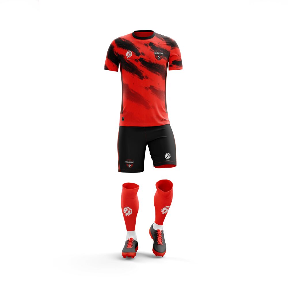 Ensemble de Jeu Storm Rouge/Noir FC Caudacienne