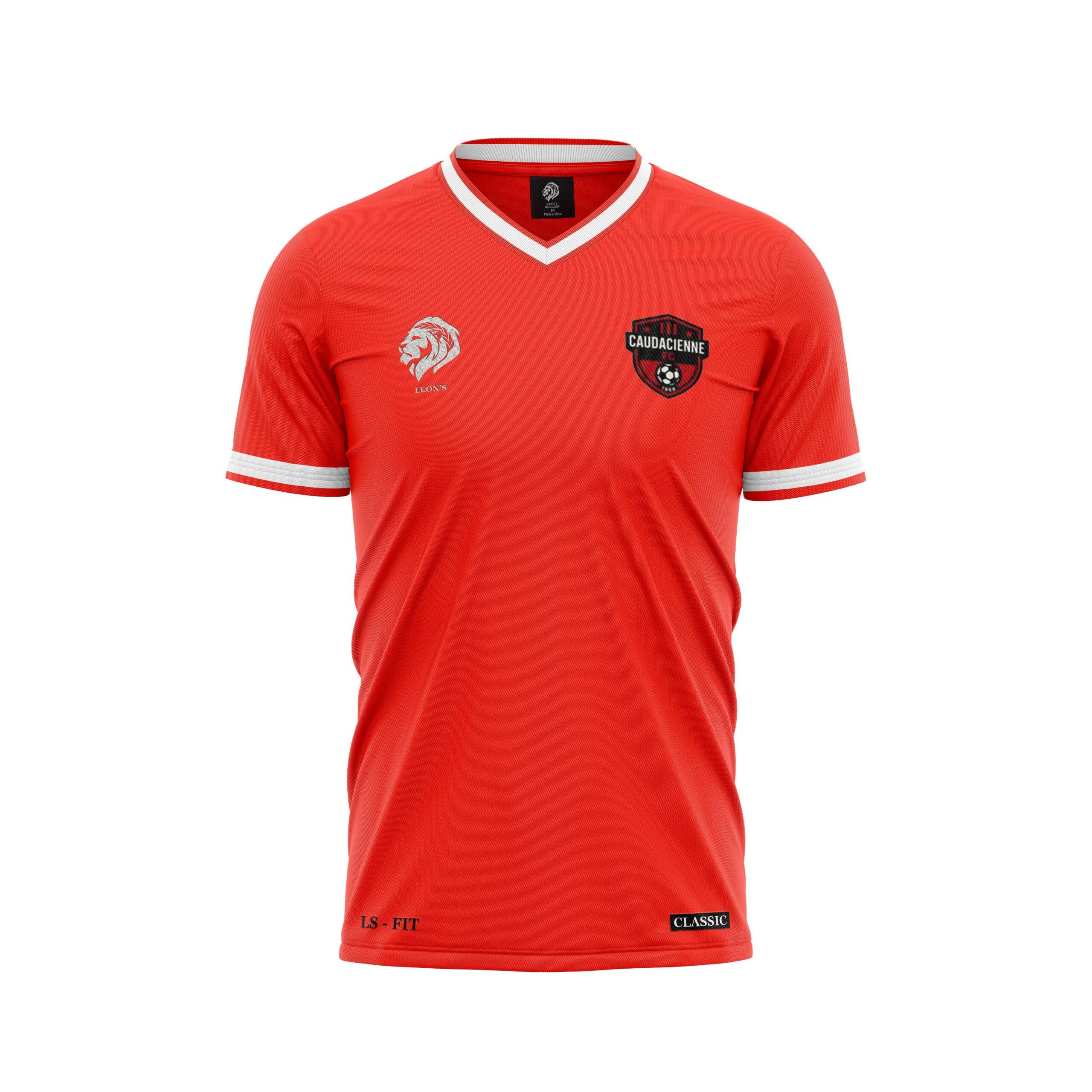 Maillot Classic Rouge/Blanc FC Caudacienne