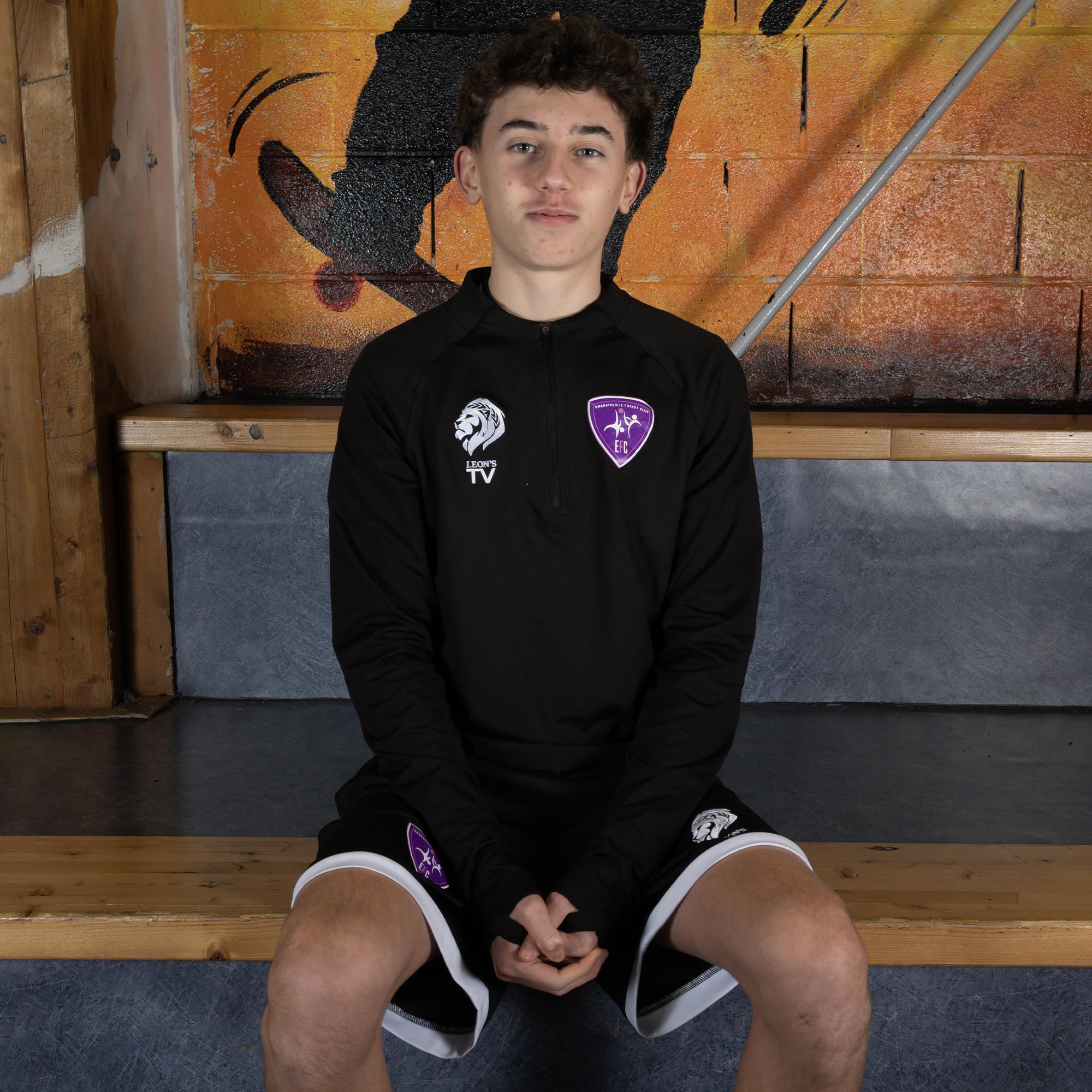 Haut de Training Noir Emerainville Futnet Club Enfant