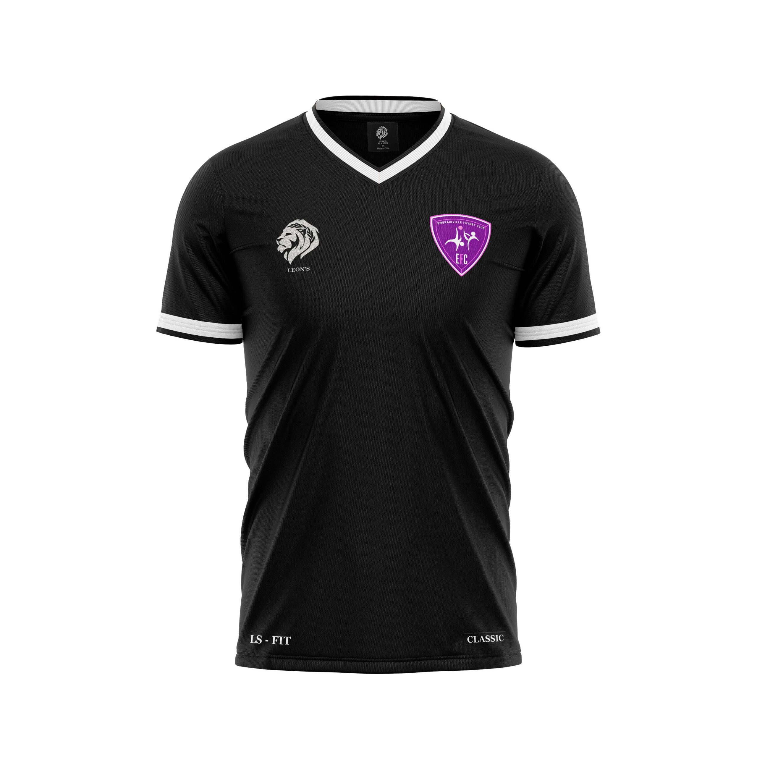 Maillot Classic Noir/Blanc Emerainville Futnet Club Enfant