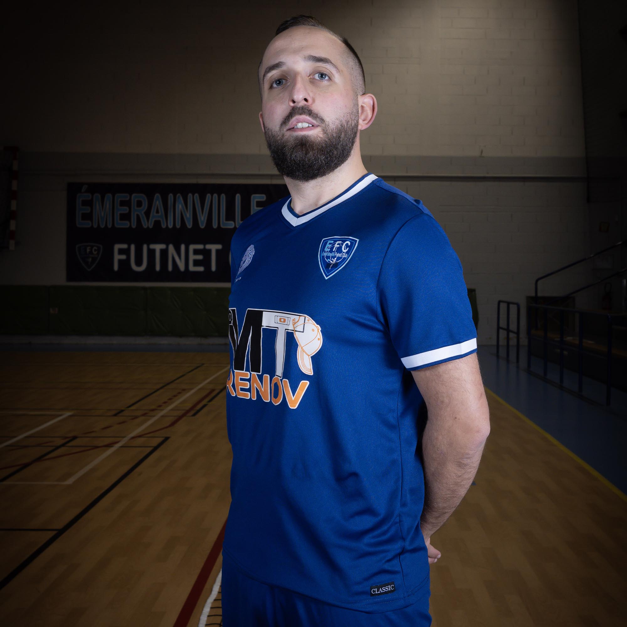 Maillot Classic Bleu Nuit/Blanc Emerainville Futnet Club