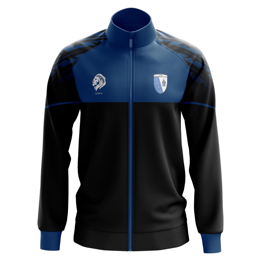 Haut de Survêtement Storm Noir/Bleu AS Saint Mard