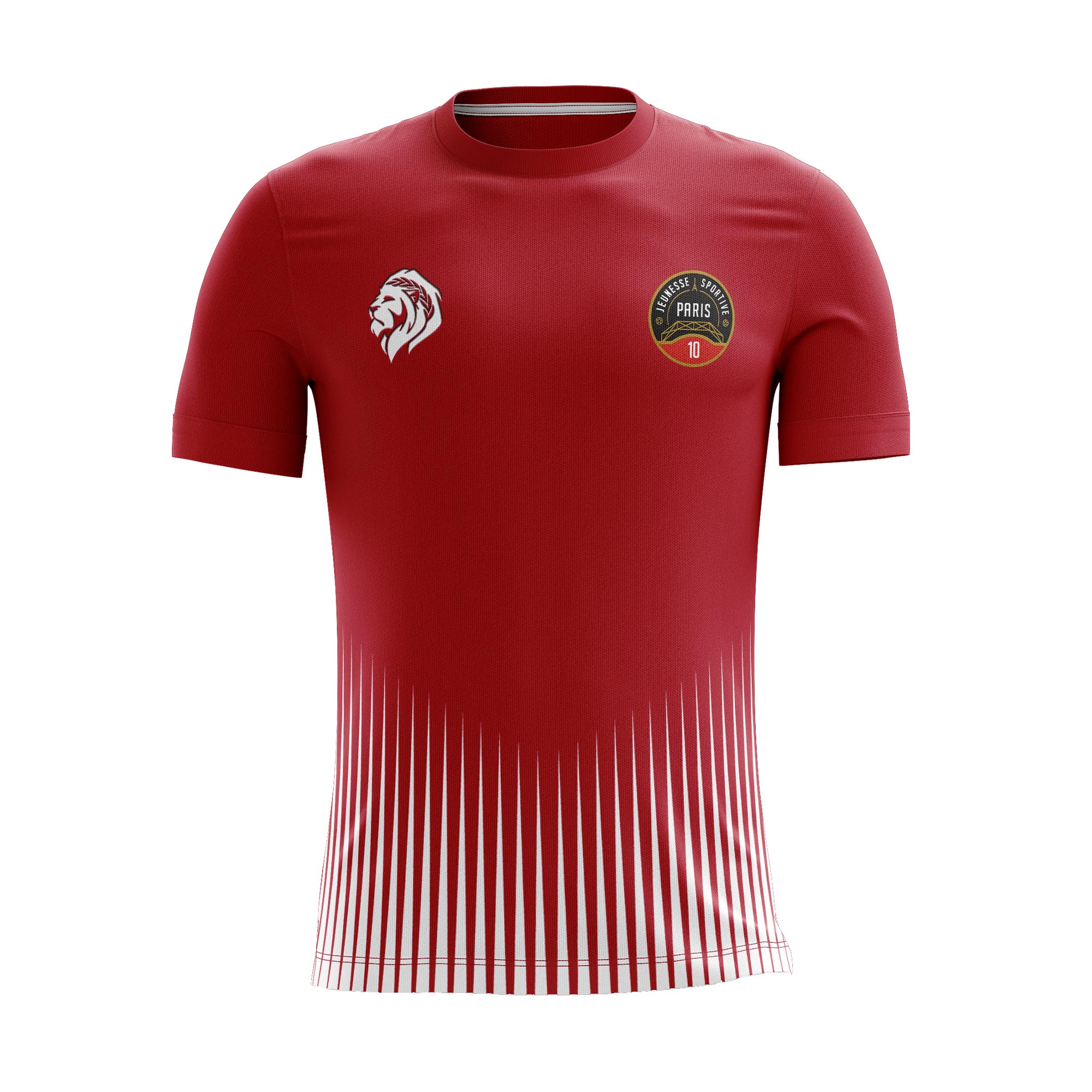 Maillot Tempo Rouge/Blanc JS Paris 10 Enfant