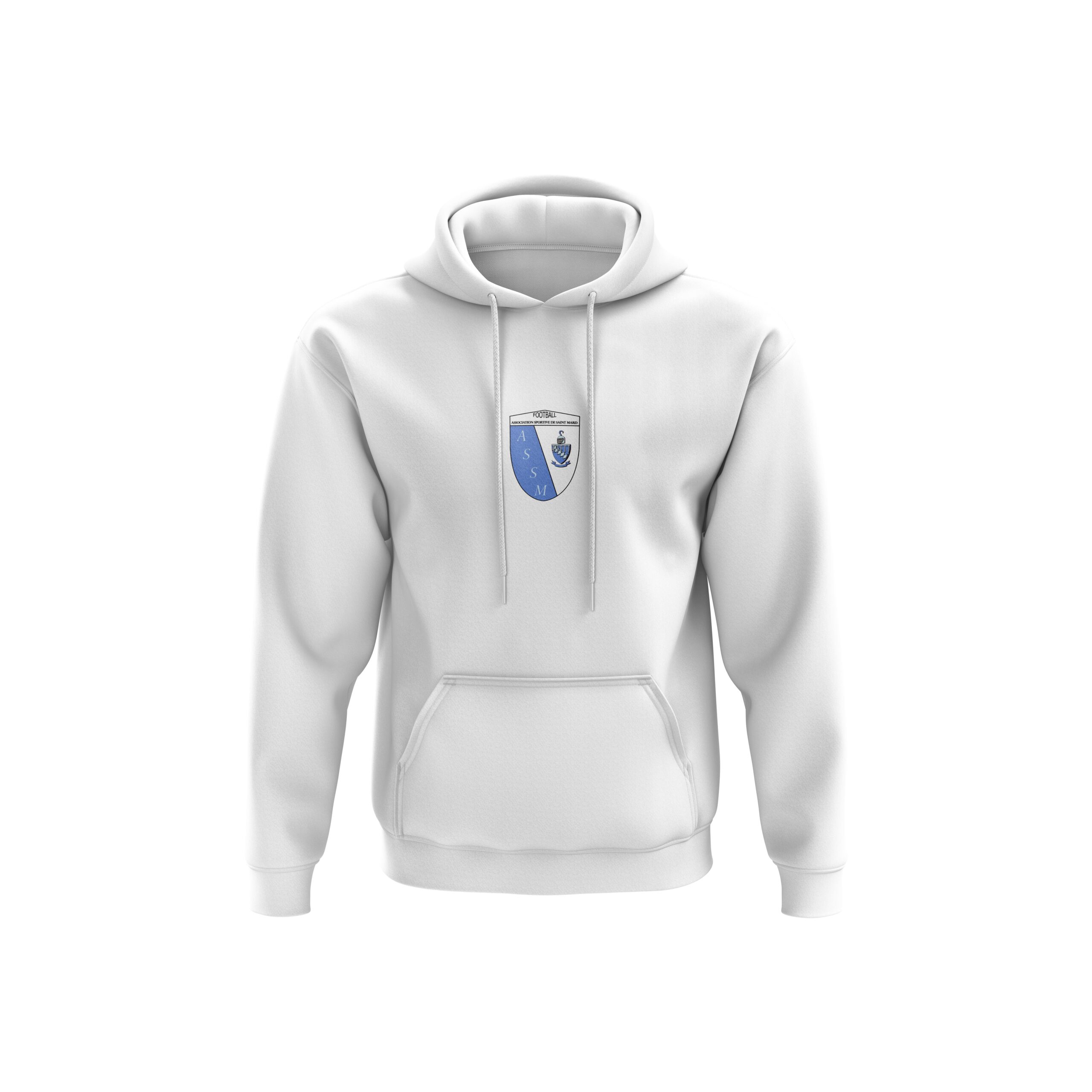Sweat a Capuche AS Saint Mard Blanc Enfant