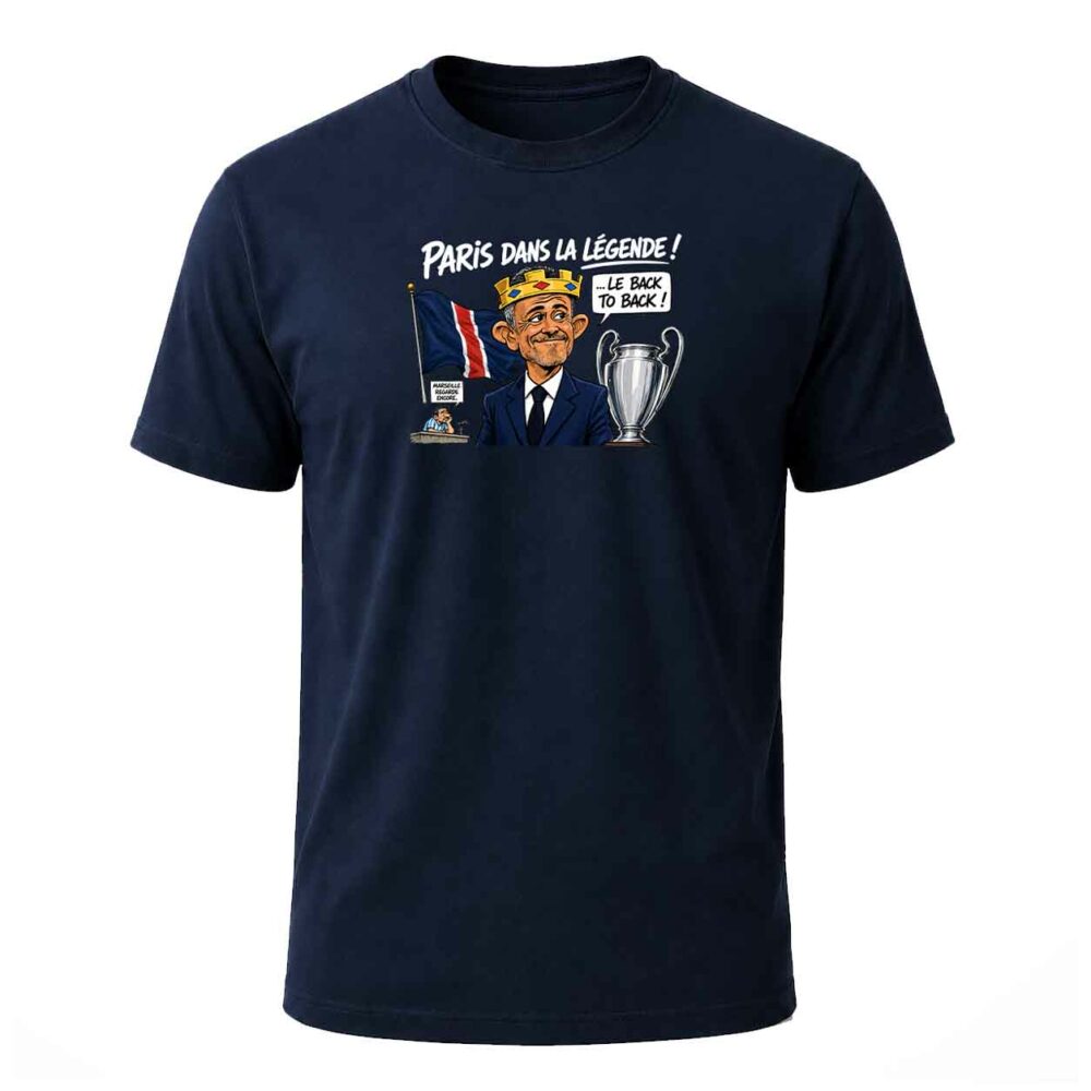T-shirt Paris United Bleu Nuit "Paris Dans La Légende" Adulte