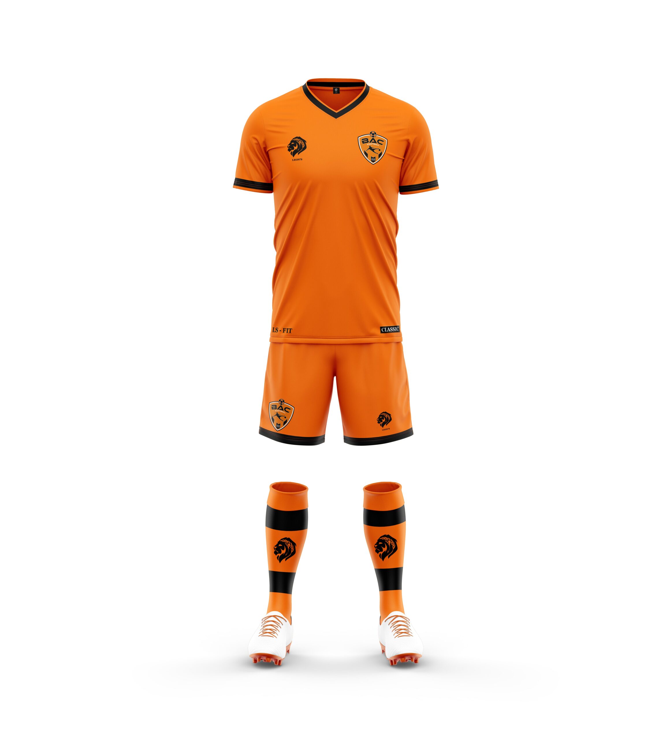 Ensemble de Jeu Classic Orange/Noir BAC Foot Enfant