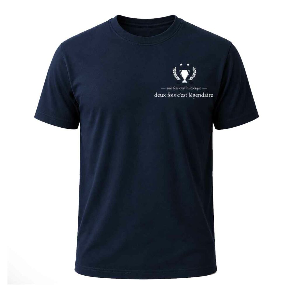 T-shirt Paris United Bleu Nuit "Deux Fois C'est Légendaire" Enfant