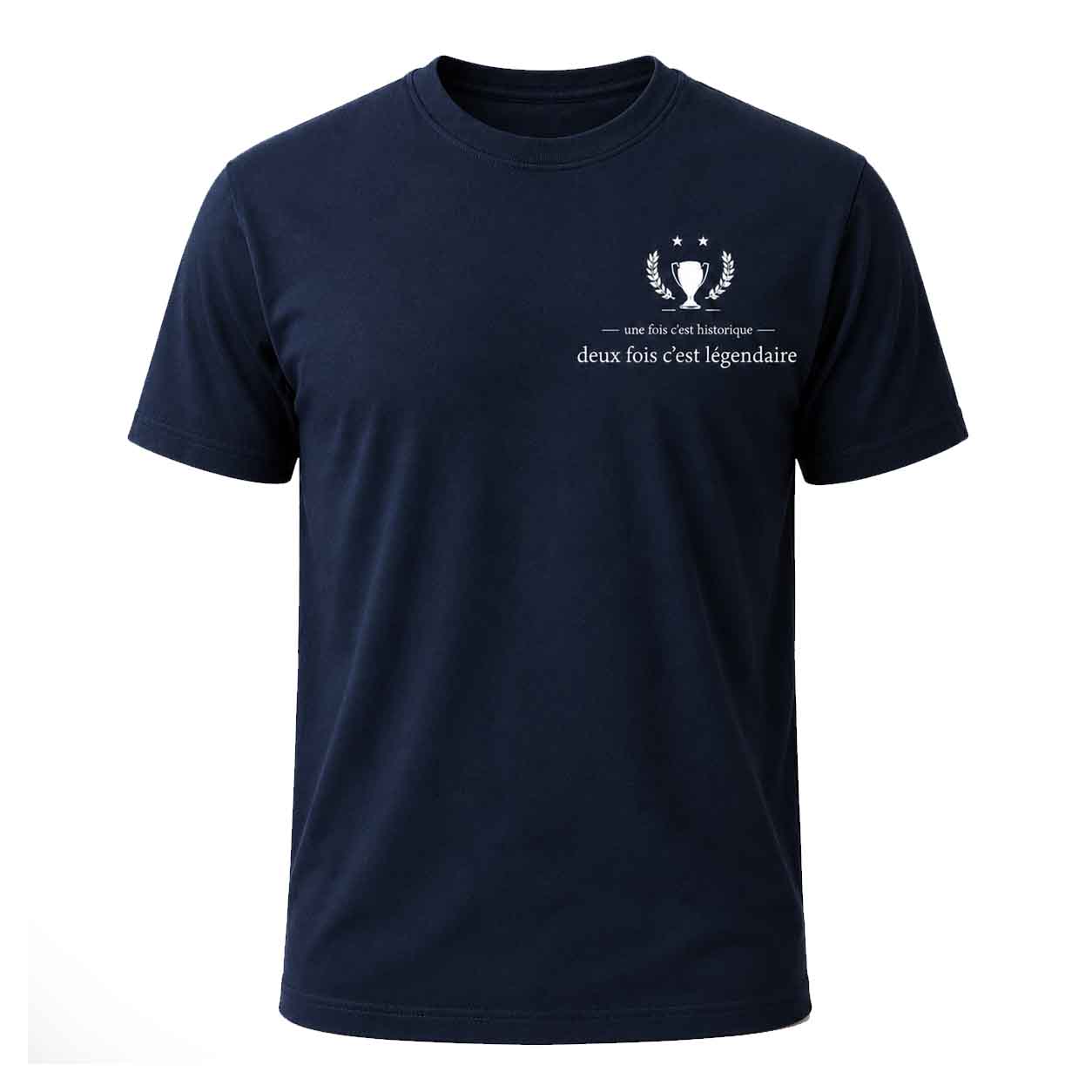 T-shirt Paris United Bleu Nuit « Deux Fois C&rsquo;est Légendaire » Adulte