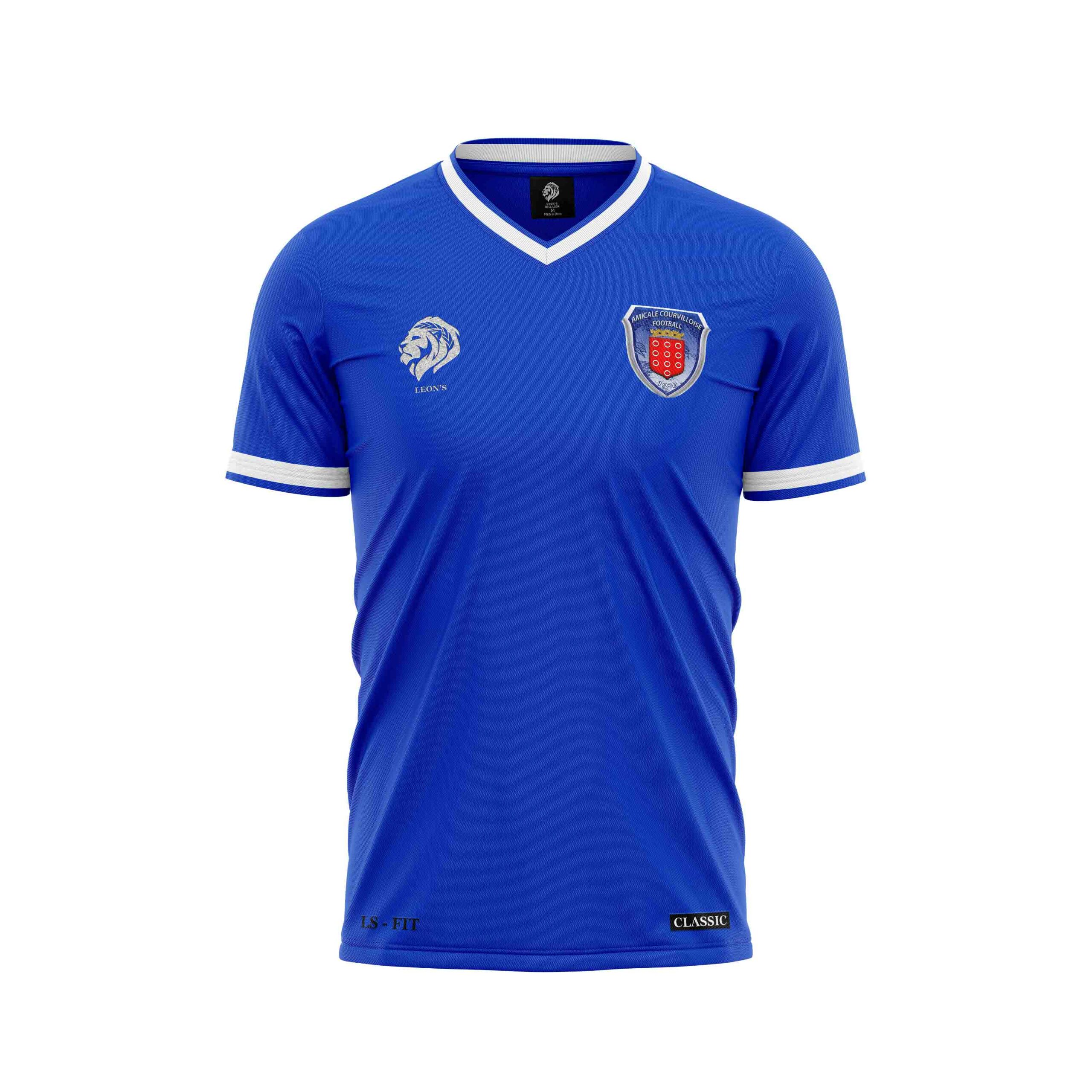 Maillot Classic Bleu/Blanc AM Courville Enfant