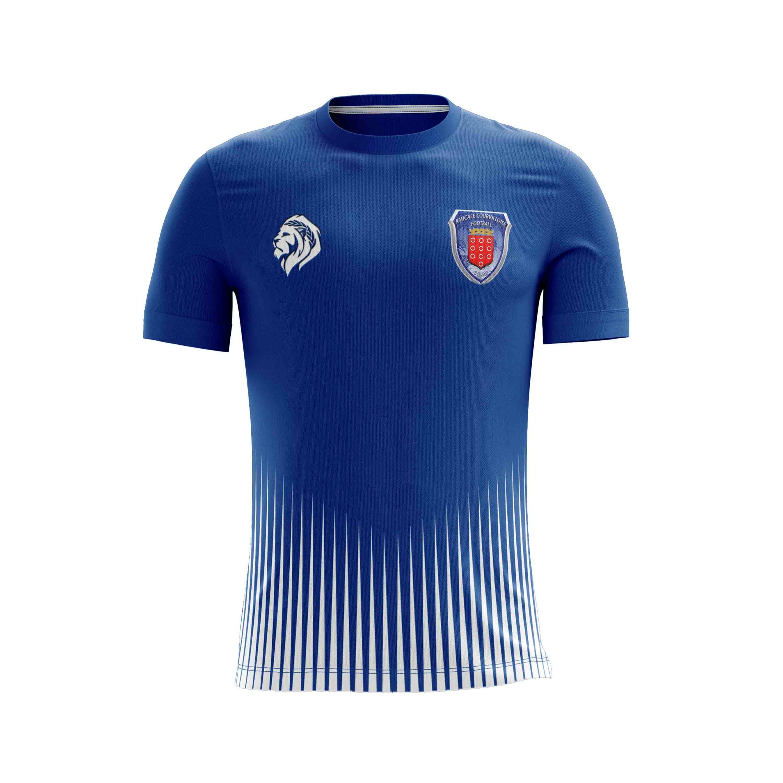 Maillot Tempo Bleu/Blanc AM Courville Enfant
